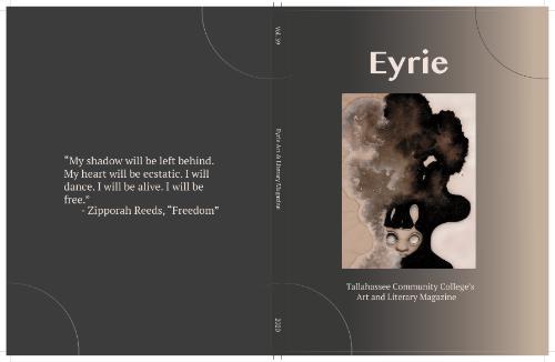 Cover of the 2020 edition of the Eyrie featuring a black and white watercolor painting.