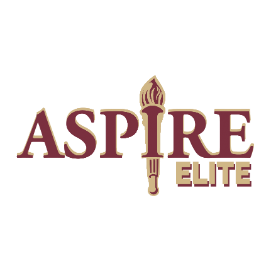 logo for Aspire Elite program, it's garnet and gold in color