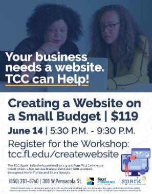 Creating a Website Course flyer