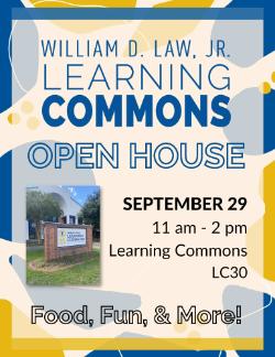 Learning Commons open house flyer